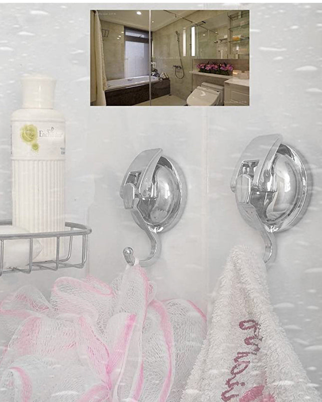 Zestaw 2 wytrzymałych haczyków do przyssawek – odpornych na uszkodzenia i wielokrotnego użytku, idealnych do kuchni i łazienki, udźwig do 5 kg 4