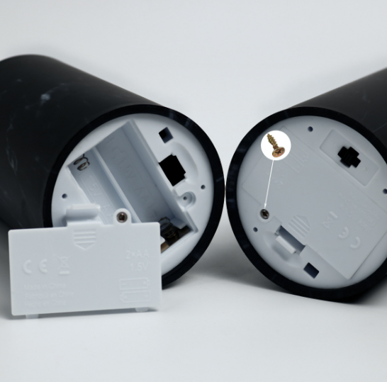 Zestaw 3 Marmurowych Świec LED z Realistycznym Efektem Płomienia – Eleganckie Świece Elektryczne do Wnętrz i na Zewnątrz 3