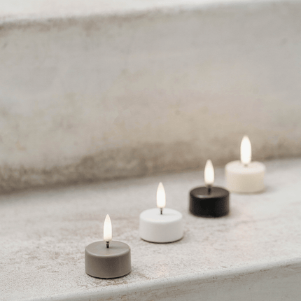 Zestaw 3 Świec LED w Kolorze Kości Słoniowej z Realistycznym Płomieniem 3D – Elektryczne Świece do Przytulnych Wieczorów 3