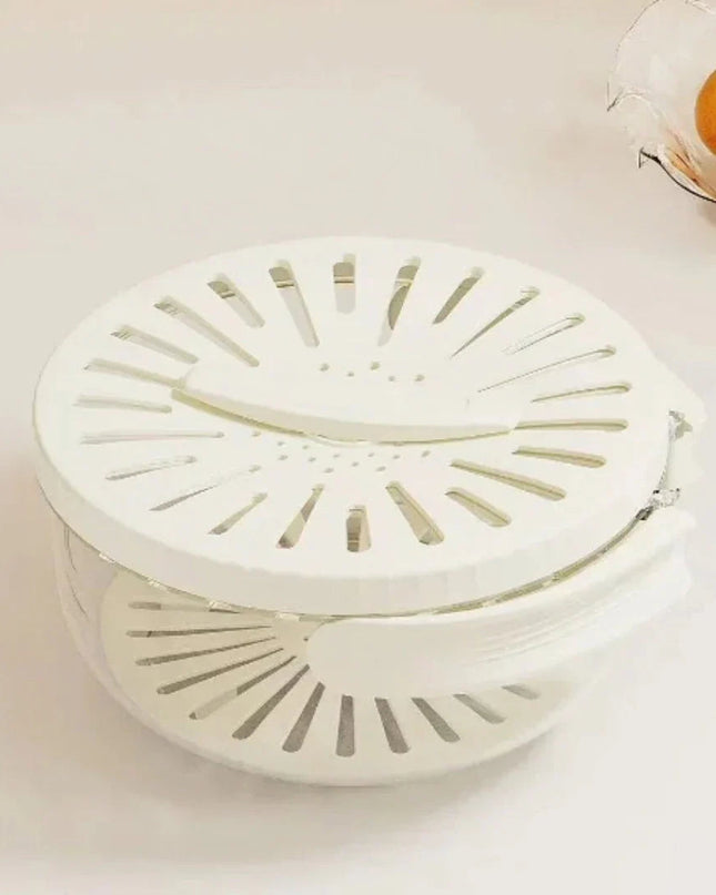 Zestaw 3 pojemników do przechowywania żywności oszczędzających miejsce – pojemniki do układania w stosy, niezawierające BPA, zapewniające świeżość i łatwe przechowywanie 0