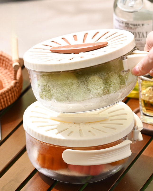 Zestaw 3 pojemników do przechowywania żywności oszczędzających miejsce – pojemniki do układania w stosy, niezawierające BPA, zapewniające świeżość i łatwe przechowywanie 5