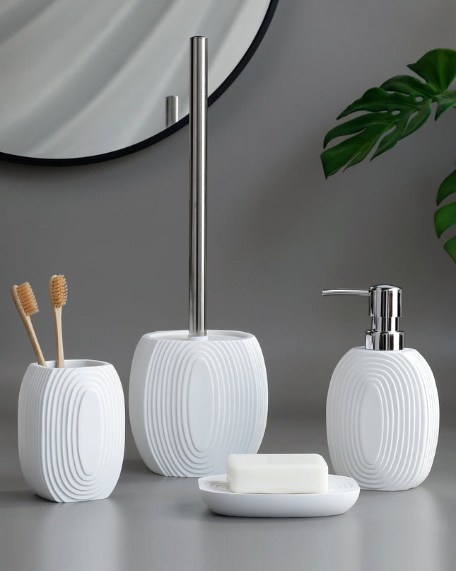 Zestaw BathLux – 4-częściowy zestaw akcesoriów łazienkowych z mydłem, balsamem, szczoteczką do zębów i uchwytem na szczotkę toaletową 1