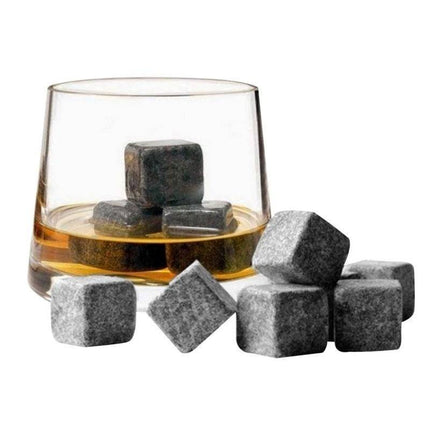 Zestaw Kamieni Chłodzących do Whisky z Naturalnego Steatytu – 6 Sztuk, Bezwonny i Bez Smaku, Idealny do Chłodzenia Napojów 0
