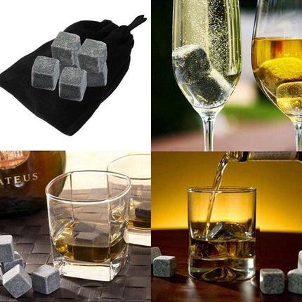 Zestaw Kamieni Chłodzących do Whisky z Naturalnego Steatytu – 6 Sztuk, Bezwonny i Bez Smaku, Idealny do Chłodzenia Napojów 2