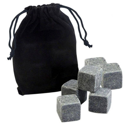 Zestaw Kamieni Chłodzących do Whisky z Naturalnego Steatytu – 6 Sztuk, Idealne do Chłodzenia Bez Rozcieńczania 1