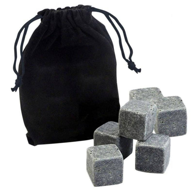 Zestaw Kamieni Chłodzących do Whisky z Naturalnego Steatytu – 6 Sztuk, Idealne do Chłodzenia Bez Rozcieńczania 1