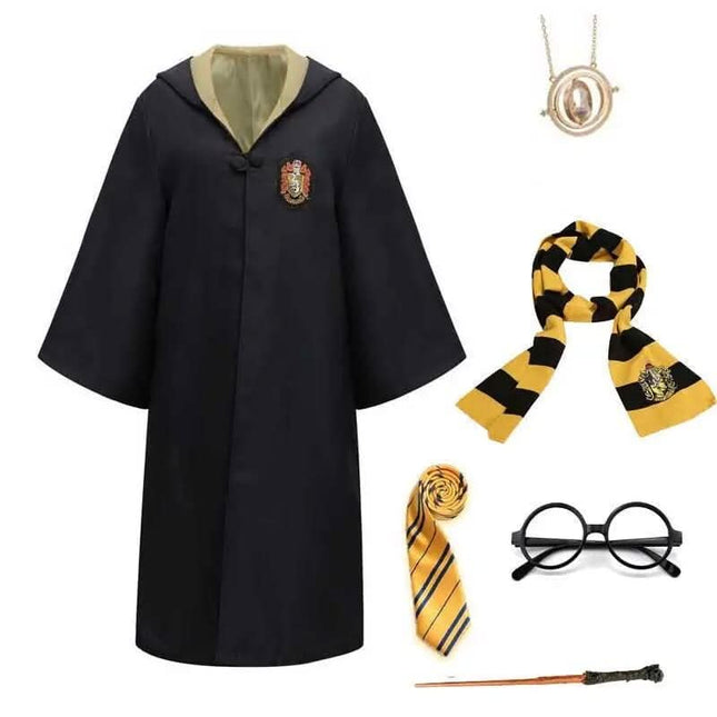 Zestaw Kostiumu Czarodzieja z Płaszczem i Różdżką dla Dzieci i Dorosłych – Idealny na Halloween i Cosplay 8