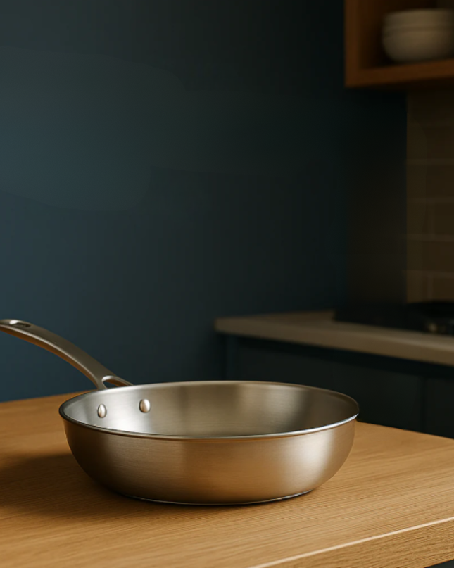 Zestaw naczyń kuchennych z tytanu o młotkowanym designie – trwałe i bezpieczne gotowanie z pasującymi naczyniami kuchennymi 2