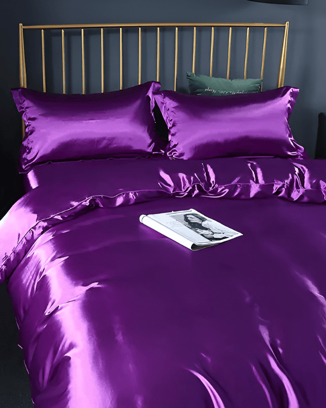 Zestaw pościeli z jedwabiu premium – miękki, hipoalergiczny i oddychający – dwustronny i niezwykle wygodny, zapewniający luksusowy sen 2