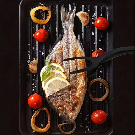 Zestaw żaroodpornych nylonowych szczypiec i szpatułki do gotowania – 2 w 1 narzędzie kuchenne z ergonomicznym uchwytem i powłoką zapobiegającą przywieraniu 5