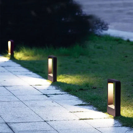 Zewnętrzna lampa naziemna LED z odporną na warunki atmosferyczne obudową aluminiową – nowoczesny, minimalistyczny design 0