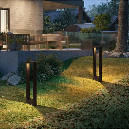 Zewnętrzna lampa naziemna LED z odporną na warunki atmosferyczne obudową aluminiową – nowoczesny, minimalistyczny design 4