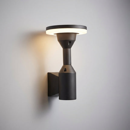 Zewnętrzna lampa ścienna z energooszczędnym oświetleniem LED – czarna aluminiowa lampa zewnętrzna odporna na warunki atmosferyczne 0