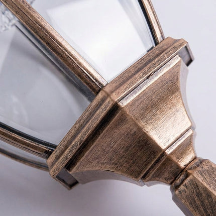 Zewnętrzna lampa solarna z ciepłym światłem LED – styl retro z aluminium i szkła 3