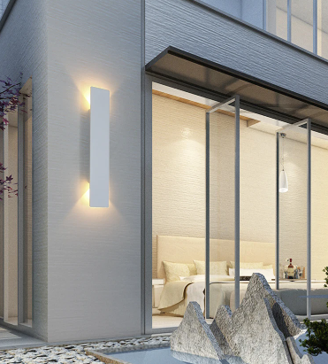 Zewnętrzne kinkiety z dwukierunkowym światłem – wodoodporne aluminium, minimalistyczny design 8
