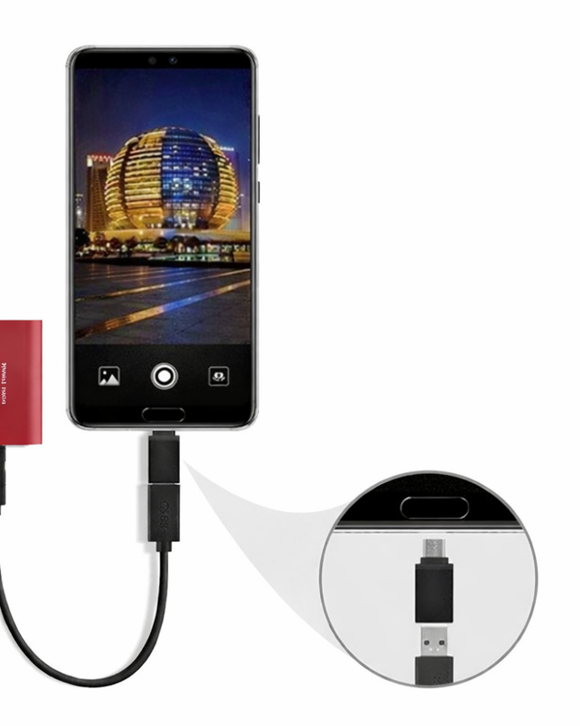 Zewnętrzny dysk SSD 512 GB z szybkim połączeniem USB – przenośny dysk pamięci masowej Silver 5
