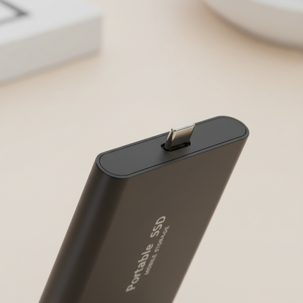 Zewnętrzny dysk SSD o pojemności 2 TB z USB 3.1 i USB-C – kompaktowy, przenośny dysk SSD do szybkiego przesyłania danych 2