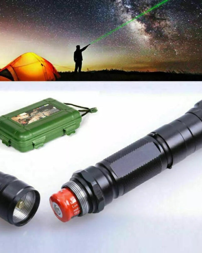 Zielony wskaźnik laserowy ładowany przez USB o dużym zasięgu i trwałej aluminiowej obudowie 6