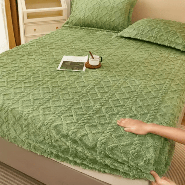 Zimowy Koc Polarowy dla Dwóch Osób – Żółty, Ciepły i Przytulny Kocyk Polarowy z Aksamitu 11