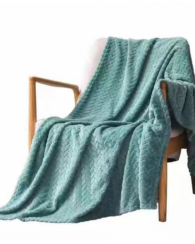 Zimowy Koc w Kratkę z Miękkiego Polaru Koralowego – Ciepły i Stylowy do Sofy i Łóżka 2