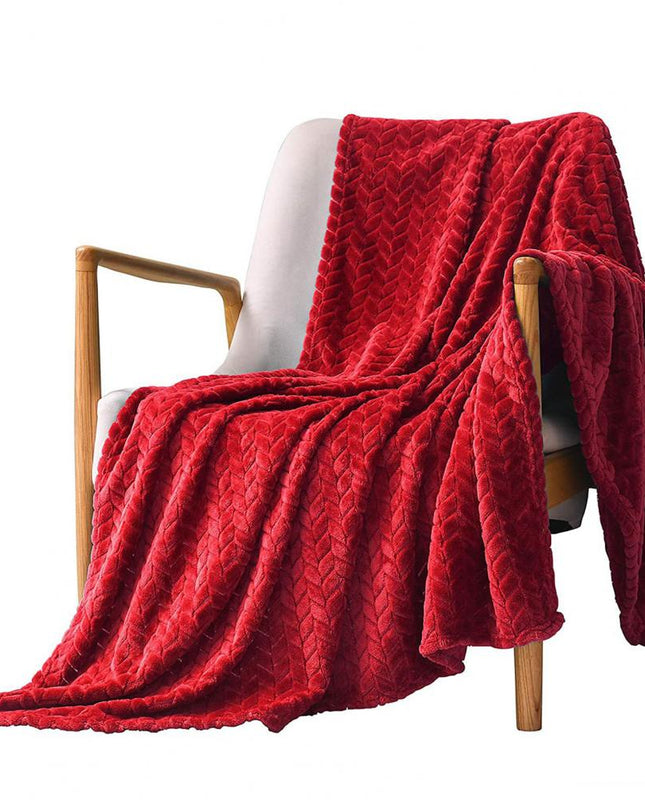 Zimowy Koc w Kratkę z Miękkiego Polaru Koralowego – Ciepły i Stylowy do Sofy i Łóżka 4