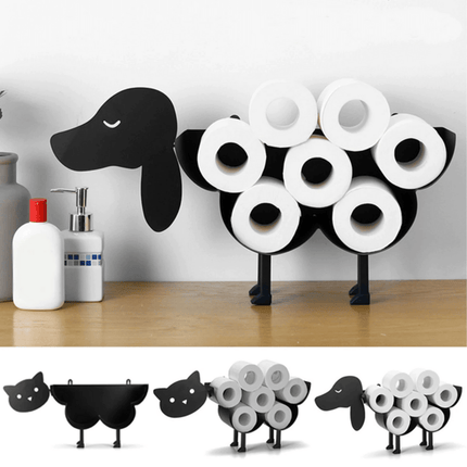 ZooRoll | Uchwyt na papier toaletowy z motywem zwierząt zapewniający dodatkowe miejsce do przechowywania 5