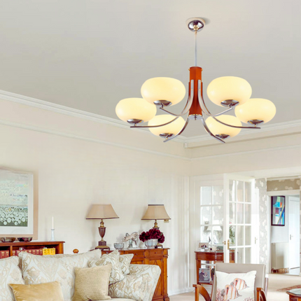 Żyrandol Bauhaus 3/5 Główkami do Salonów i Sypialni – Minimalistyczny Design, Wysokiej Jakości Żelazo i Szkło 5