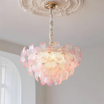 Żyrandol Kwiatowy Treviso do Salonu i Sypialni – Elegancka Lampa Wisząca z Szkła i Metalu, 50 cm 1
