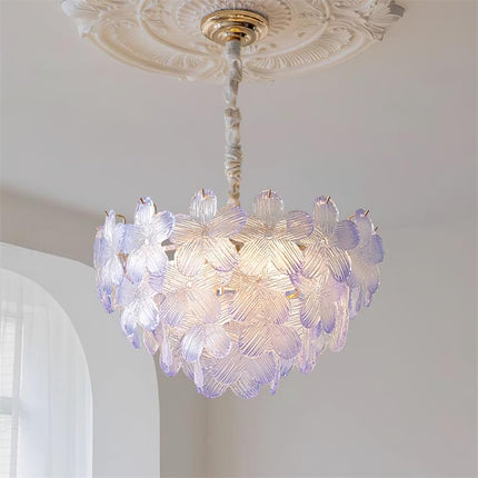 Żyrandol Kwiatowy Treviso do Salonu i Sypialni – Elegancka Lampa Wisząca z Szkła i Metalu, 50 cm 9