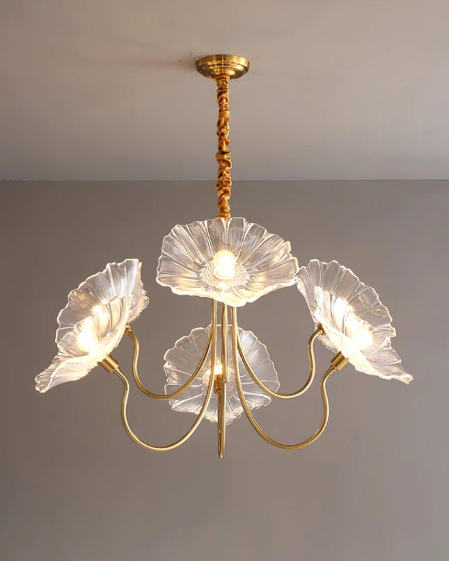 Żyrandol Murano w Kształcie Kwiatów – Szklany Żyrandol do Salonu i Sypialni, Vintage, 3 lub 6 Głowic 10