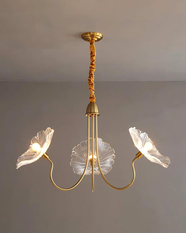 Żyrandol Murano w Kształcie Kwiatów – Szklany Żyrandol do Salonu i Sypialni, Vintage, 3 lub 6 Głowic 11