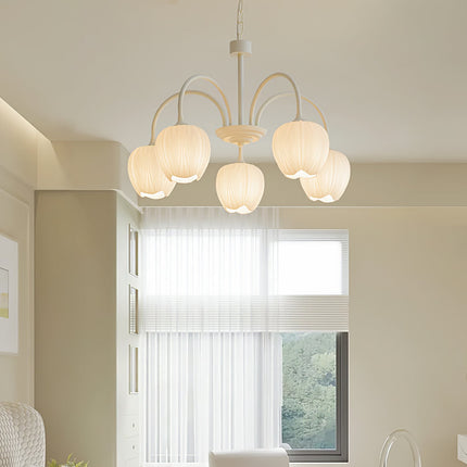 Żyrandol Tulip Matcha z Metalowymi i Szklanymi Elementami – Elegancki Żyrandol do Salonu, Sypialni i Jadalni 4