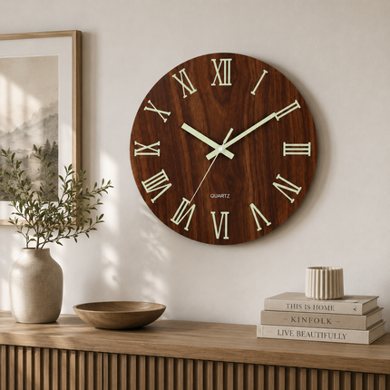 Classic Wall Clock with Roman Numerals – elegant and timeless design – large and readable dial – perfect for living room or office – precise quartz mechanism