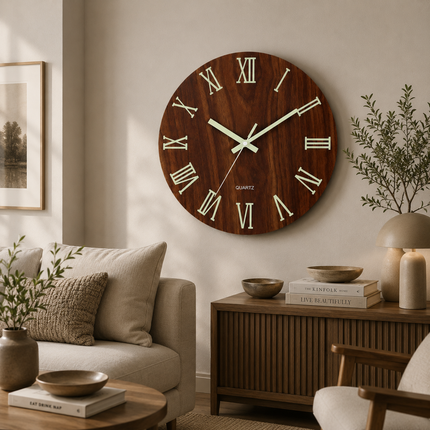 Classic Wall Clock with Roman Numerals – elegant and timeless design – large and readable dial – perfect for living room or office – precise quartz mechanism