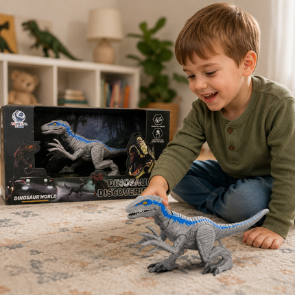 Interactive Raptor X Dinosaur Toy with Realistic Movements and Sounds – Remote Controlled for Kids 4+