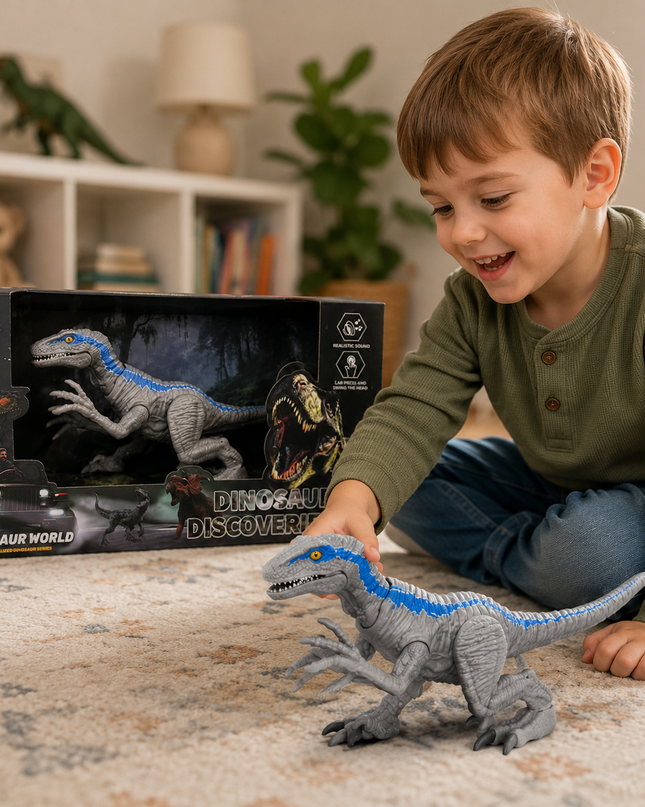 Zabawka Interaktywna Dinozaur Raptor X z Realistycznymi Ruchami i Dźwiękami dla Dzieci od 4 lat