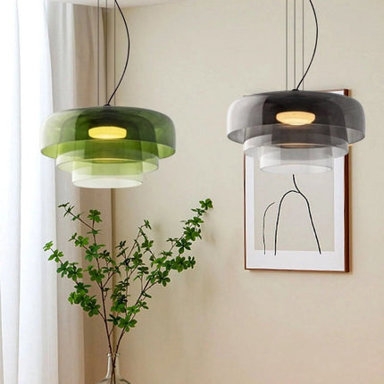 Elegancka lampa sufitowa — krem i kolor w harmonijnym wydaniu