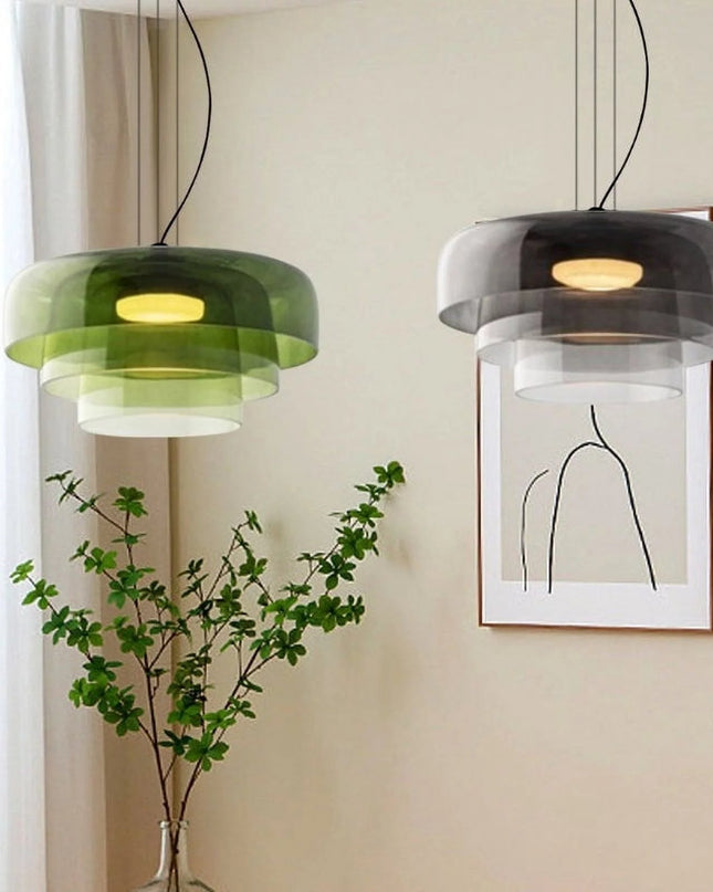 Elegancka lampa sufitowa — krem i kolor w harmonijnym wydaniu