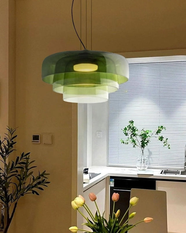 Elegancka lampa sufitowa — krem i kolor w harmonijnym wydaniu